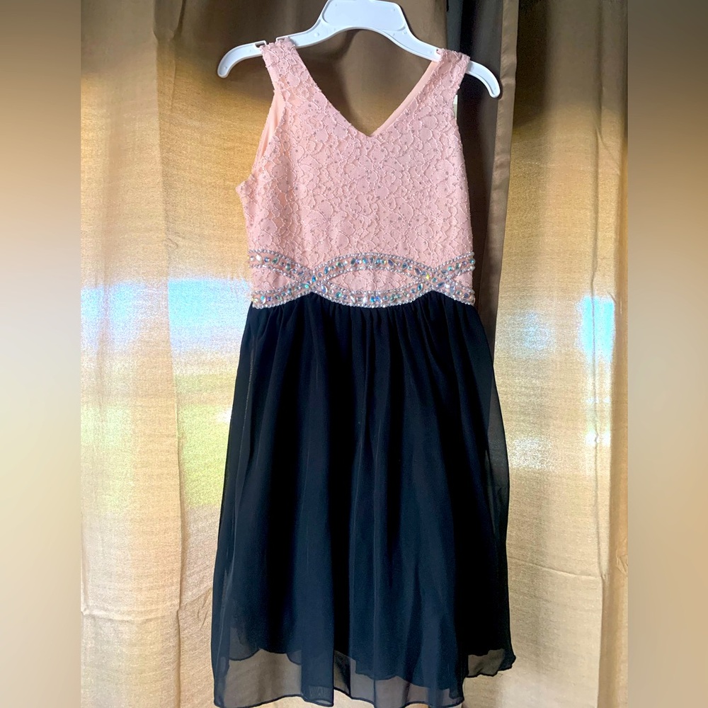 Beautiful Black and pink Dress size 12